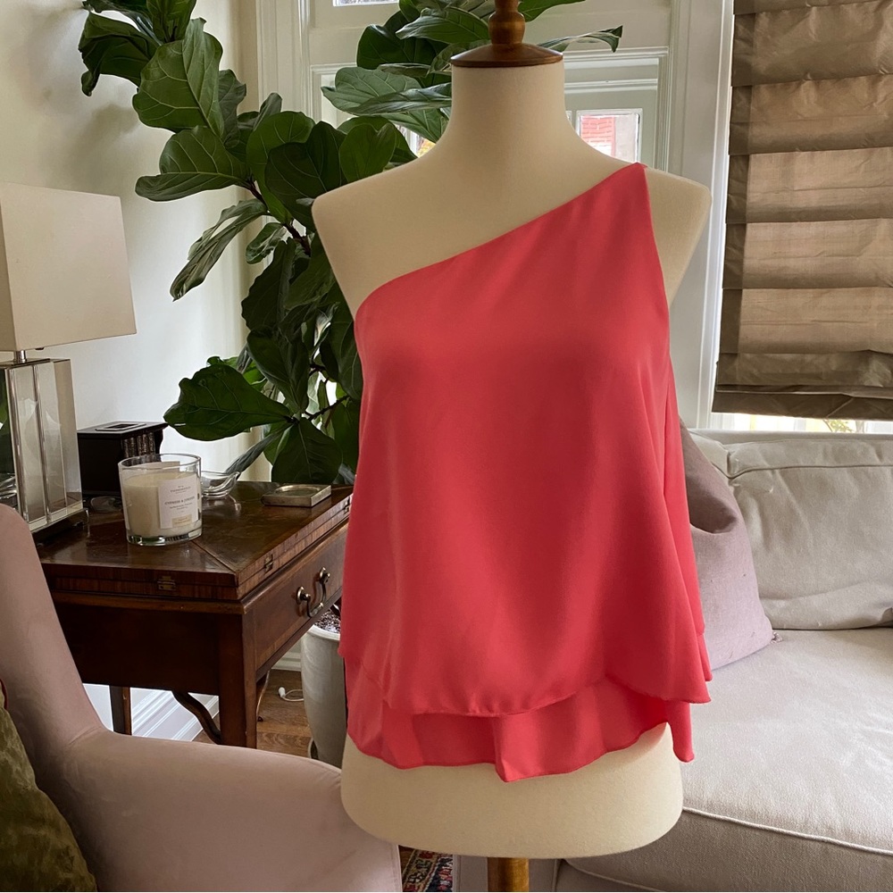 One Shoulder Pink Coral Top